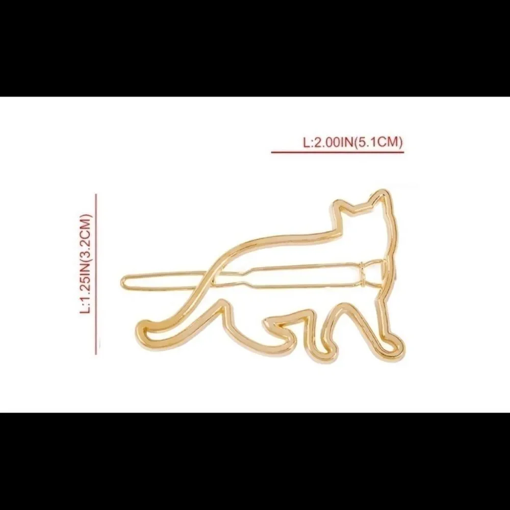 Hair Pin Electroplated Alloy Cat Geometrical